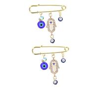 Veemoon 2pcs Rakhi Evil Eye Pin Gothic Jewelry Brooch Pin Shawl Wrap Scarf Lapel