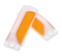 Veemoon 2pcs Rectangular Reflective Driveway Markers Made of Sturdy Polycarbonate, Providing High Visibility and Guidance for Different Road Conditions and Parking Lots