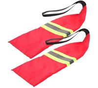 Veemoon 2pcs Red Horizontal Reflective Kayak Safety Flags Canoe Warning Accessories for Outdoor Water Sports and Travel Safety
