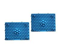 Veemoon 2pcs Reflexology Foot Massage Plate Blue TPE Circulation Stimulating Acupressure Pebble Mat for Office Workers and Seniors Foot Massage Pad Relieves Fatigue and Stress