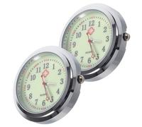 Veemoon 2pcs Retractable Fob Watch Quartz Pocket Watch Dial with Glass Material DIY Manual Use Accessory