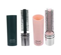 Veemoon 2pcs Retractable Round Hair Brush for Curly and Straight Hair Portable Travel Styling Comb for Women and Men Compact Pocket Design for Blow Drying Go Use