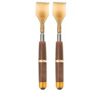 Veemoon 2pcs Retractable Scratcher Back Scratching Tool Made of Aluminium Alloy and Imitation, for Reaching Hard-to-Reach Places and Relieving Itching at Home Or Office