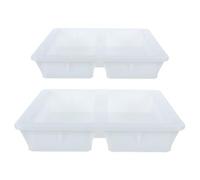 Veemoon 2pcs Reusable Plastic Concrete Paver Mold with Quickconnect Mechanism and Corrosion Resistant Design Square Stepping Stone Mold for DIY Garden Pathways and Rural Settings