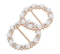 Veemoon 2Pcs Scarf Ring Clips Elegant Rhinestone T Shirt Tie Buckle for Women Stylish Circle Shaped Clothing Corner Fasteners for Scarves Wraps and Outfits