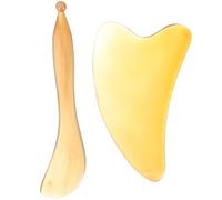 Veemoon 2pcs Scraping Board Massage Tool Ox Horn Trigger Point Massagers Assorted style Increase Blood Flow Relax Face for Women and Men Facial Care