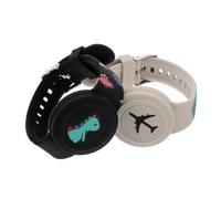Veemoon 2pcs Silicone Cartoon Wristband for Comfortable Holder Tracer Protector Cute Lost Decoration for and Use