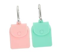Veemoon 2Pcs Silicone Coin Purse with Button Design Hook Change Pouch for Coins Keys and Accessories Durable Portable Storage Green and Pink