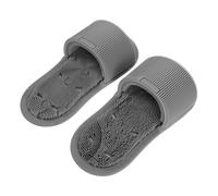 Veemoon 2pcs Silicone Foot Scrubber Massage Slippers with Non-Slip Suction Cups Grey Bath Shower Foot Scrubber for Exfoliating Dead Skin and Relaxation Unisex Bathing