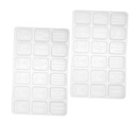 Veemoon 2pcs Silicone Mahjong Molds for Epoxy Resin DIY Crafts Non Stick Soft Silicone Material Standard Tiles for Chinese Mahjong Projects and Home Gatherings
