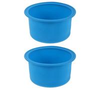 Veemoon 2pcs Silicone Wax Bowl Liner Mini Wax Pot Liner 4.72 Inches Easy for Removal No Mess Blue Soft Silicone Heating Blending Hair Dye