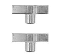 Veemoon 2pcs Silver Cast Aluminium Alloy Stage Equipment Wing Nuts T Handle Threaded Design for Quick Installation and Removal, Suitable for Stage Light Mounting and Lighting Rig