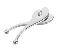 Veemoon 2Pcs Silver Eye Cream Applicator Stick Metal Facial Cream Spatula Massage Tool for Puffiness Relief and Skincare on The Go