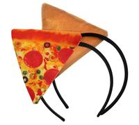 Veemoon 2pcs Simulated Pizza Hairband for Stage Performing Fun Pizza Headband as Performing Prop and Accessory for Halloween Party and Making Themed Events