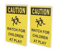 Veemoon 2pcs Slow down Warning Signs for Playing Street Safety Signs for Neighborhoods Schools and Play Areas
