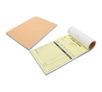 Veemoon 2pcs Small Business Receipt Book 2-Part Carbonless Order Forms with Cardboard Backing 14x21cm Invoice Sheets for Retail, Office, and Restaurant Record Keeping
