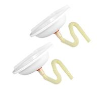 Veemoon 2pcs Small Wall-Mounted Plastic Corner Sink for Bathroom and Laundry Space-Saving Triangular Basin with Quick DIY Installation Lightweight Compact Wash Basin for Small Balconies