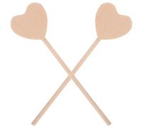 Veemoon 2pcs Small Wood Wand, Fairy Wand Decorative Princess Stick - 7 Inch Natural Wooden Scepter - Little Girl Photo Props for Princess-Themed Parties Birthdays