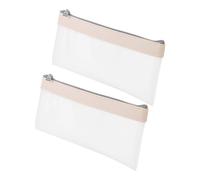 Veemoon 2pcs Small Zipper Money Bags for Cash and Coins, Reusable Cash Envelopes with Zipper Closure, Lightweight Pen Pouch Set for Everyday Banking and Travel Storage