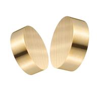 Veemoon 2pcs Solid Brass Round Paperweight Decorative Chinese Calligraphy Weights for Painting Writing Sumi Drawing Flat Block Tool for Artists Desk and Office Use