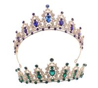 Veemoon 2pcs Sparkly Crystal Wedding Crown Headband for Brides Dazzling Rhinestone Hair Accessories for Birthday Parties and Weddings Comfortable and Lightweight Design Unique Colors for