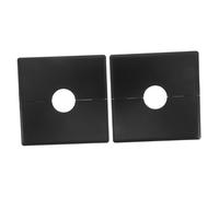 Veemoon 2pcs Square Split Flange Wall Escutcheon Plate with Pre Drilled Hole Abs Water Pipe Decoration Cover for Home Office Electrical Switches and Socket Wire Management