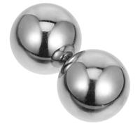 Veemoon 2pcs Stainless Steel Baoding Massage Balls Hand Exercise Balls Silver Stress Relief Relax Hand Muscles for Elderly Users and Parents