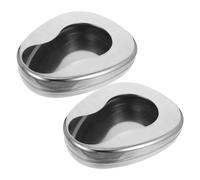 Veemoon 2pcs Stainless Steel Bedpan for Bedridden Patients Portable Spill Design Compact Durable Bed Pans for Elderly Women Home and Hospital Use Easy to Clean
