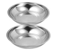 Veemoon 2pcs Stainless Steel Commercial Scale Pan Replacement Precision Weighing Plate with Smooth Surface for Mechanical Dial and Bench Scales Easy to Clean and Compatible with Industrial