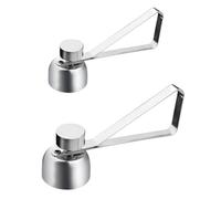 Veemoon 2Pcs Stainless Steel Egg Cracker Opener Set Large and Small Manual Eggshell Breaker Egg Topper Kitchen Gadget for Soft and