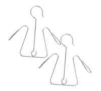 Veemoon 2pcs Stainless Steel Shoe Hangers for Balcony Outdoor Use Multi-functional Double Hook Design Shoe Storage Racks