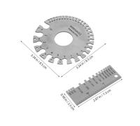 Veemoon 2pcs Stainless Steel Welding Fillet Gauge Set with Precision Scales Metal Thickness and Wire Measuring Tools for Weld Inspection and Metal Craft Fabrication