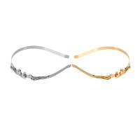 Veemoon 2pcs Stylish Metal Headband Snake Headband for Women Rhinestone Snake Gothic for Costume Parties Non Slip Metal Girls
