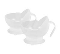 Veemoon 2pcs Suction Cup Bowls for Elderly Disabled Nonslip Anti-Fall Design Adaptive Utensils for Handicapped Dining Silicone Easy Clean Stable Support for Independent Eating