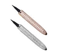 Veemoon 2Pcs Sweat Eyeliner Pen with Ultra Fine Tip for Women Quick Drying Diamond Bling Glitter Eye Liner Portable Self Adhesive False Eyelash Makeup Tool