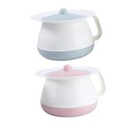 Veemoon 2PCS Thickened Chamber Pot with Cover Practical Portable Urinal Bucket for Adults Easy to Clean Non Slip Design for Potty Training Night Use