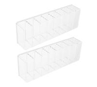 Veemoon 2pcs Transparent Divided Eyeshadow Palettes Organizer Makeup Storage Holder Compact Plastic Makeup Organiser for Vanity and Dressing Table Cosmetics
