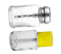 Veemoon 2pcs Travel Bottles Leak Press Liquid Dispensers Empty Refillable Glass Bottles for Nail Polish Remover