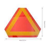 Veemoon 2pcs Triangle Reflectors for Safety Signage, Red Aluminum Slow Moving Vehicle Warning Triangles, Fade Resistant and Won't Bend, Suitable for Horse-drawn Cart and Maintenance