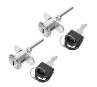 Veemoon 2pcs Triple-Lock Drawer Lock for File Cabinet and Wardrobe with Enhanced Security, Cold-Rolled Steel Construction and Unique Matching Keys, for Multi-Drawer Office Environments