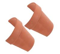 Veemoon 2pcs Turtle Hideout Cave Reptile Terrarium Pottery Clay Basking Platform Ornament for Fish Tank Reptile Habitat Accessories with Hole Style Assorted style