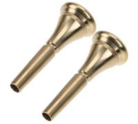 Veemoon 2pcs Universal French Horn Mouthpiece for Stage Performance, Copper Alloy Deep Cup with Matte Finish, Stable Intonation and Improved Sound Focus, Suitable for Students
