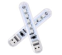 Veemoon 2Pcs USB Car Ambient Lighting Night Lamp Colorful Interior Atmosphere Light with Reliable Material Easy Plug for Vehicle and Home Decor USB Nightlight for Bedroom and Living