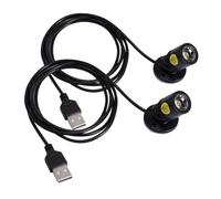 Veemoon 2pcs USB Led Spotlights Small Cabinet Standing Spotlights White Light 1w Mini Indoor Display Lighting for Jewelry Showcase and Household Use