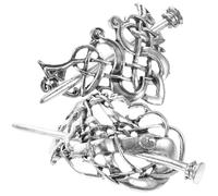 Veemoon 2Pcs Viking Knot Hairpins, Alloy Silver Hair Clips with Good Grip and Easy Clip Design, Elegant Retro Hair Accessories for Bridesmaids and Children