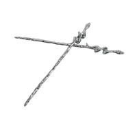 Veemoon 2pcs Vintage Snake Hairpins Rhinestone Metal Hair Chopsticks for Elegant Updos Traditional Asian Bun Holders for Weddings Parties and Daily Styling