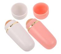 Veemoon 2pcs Volcanic Stone Oil Absorbing Roller for Face Reusable Oil Control Stick Pore Minimizing Deep Cleansing Action Oily Skin Control Tool White Pink Colors