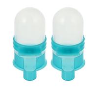 Veemoon 2pcs Water Dispenser Water Feeder Set Easy to Clean Removable Pp Material round Shape Simple Design Bright Color for Home Decoration Suitable for Doves and Birds