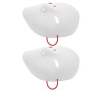 Veemoon 2pcs White Full Face Paintable Plastic Masks for Adults, Blank Venetian Masquerade Masks for Carnival, Cosplay Party Costume and DIY Artistic Projects