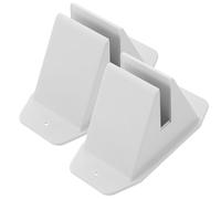 Veemoon 2pcs White Plastic Fence Base Kit for Small Yard Fences Garden Stand Holder Large Stable Base Outdoor Indoor Accessories for Patio and Villa